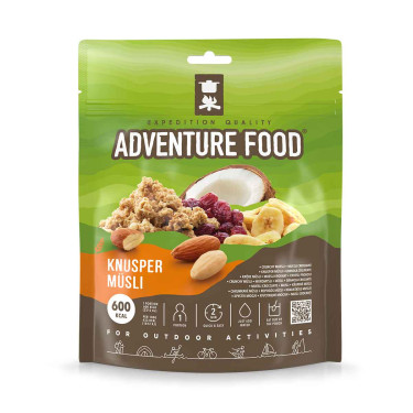 Sprød müsli med mælk og frugt